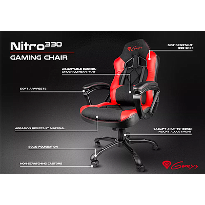 Gaming Chair Nitro 330 Black Red