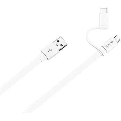 Cable Micro+Type-C / Huawei AP55S, 2-In-1 White (1.5m)