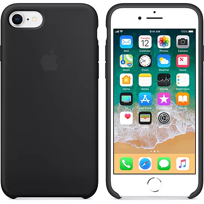 Case Apple iPhone 8 / 7 Silicone Case (MQGK2ZM/A) Black