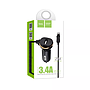 Charger Hoco Z14 single port with lightning cable car charger black