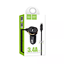 Charger Hoco Z14 single port with micro cable car charger black
