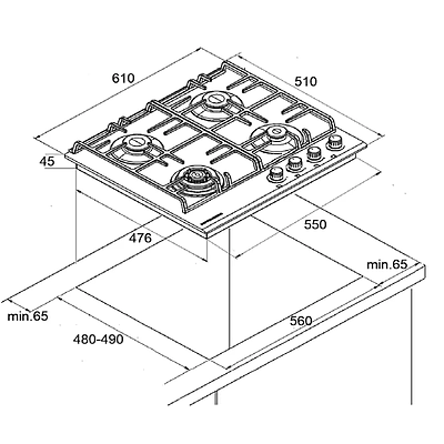 Built-in Hob Kupersberg FS 65 Ant