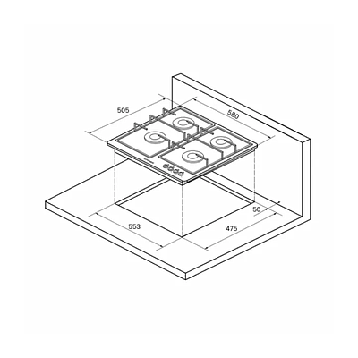 Built-In Hob Kupersberg FS 63 Ant