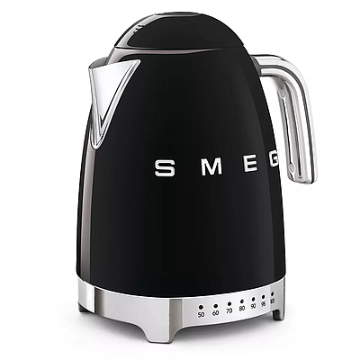 Electric Kettle Smeg KLF04BLEU Black with Thermostat