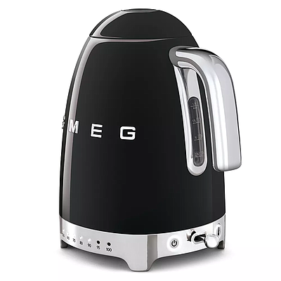 Electric Kettle Smeg KLF04BLEU Black with Thermostat