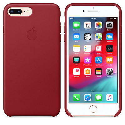 Case iPhone 8 Plus / 7 Plus Leather Case - (PRODUCT)RED (MQHN2ZM/A)