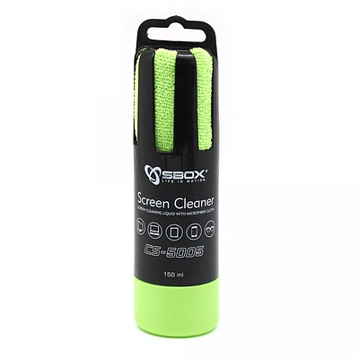 Cleaner Spray with Microfiber Cloth Sbox CS-5005G Green