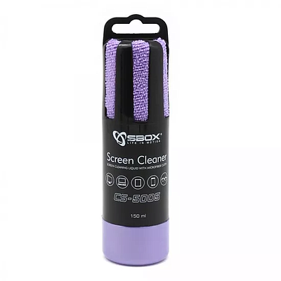 Cleaner Spray with Microfiber Cloth Sbox CS-5005U Purple