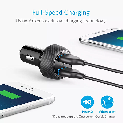 Car Accessories Charger Anker PowerDrive 2 Eilte B2B A2212H11 Black