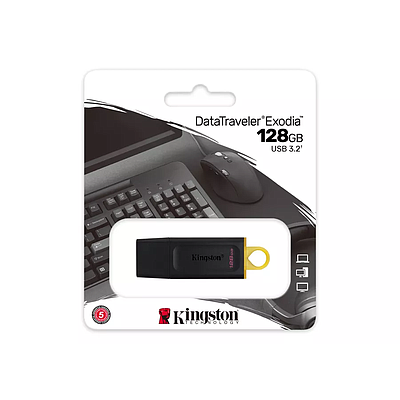 Flash Drive Kingston 128GB DataTraveler Exodia USB 3.2 - Black