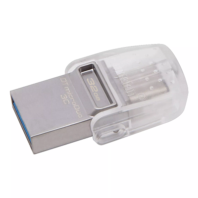 Flash Drive Kingston Digital 32GB DataTraveler MicroDuo 3C USB Flash Drive (DTDUO3C/32GB)