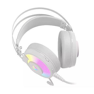 Gaming Headset Genesis Neon 600 With RGB Blacklight Illuminated White