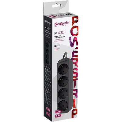 Defender M430 Power Strip With Ground Wire - Black (99326) (471403399)