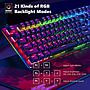 3 In 1 Gaming Mechanical Keyboard Marvo CM373 With Gaming Mouse Pad Black