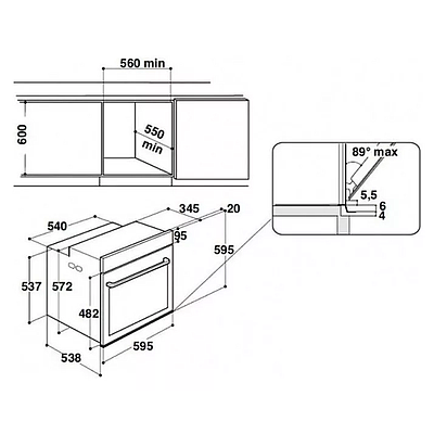 Built-In Electric Oven Hotpoint Ariston FI7 861 SH WH HA