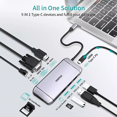 Choetech HUB-M15 9-In-1 USB-C Multiport Adapter