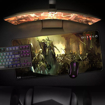 Gaming Mousepad Blizzard Diablo IV Skeleton King Black