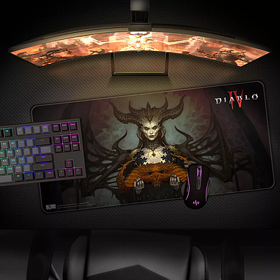Gaming Mousepad Blizzard Diablo IV Lilith Black