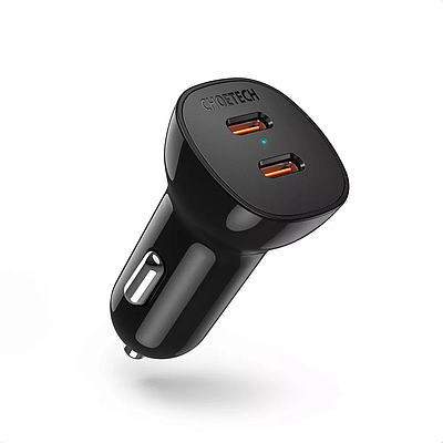 Car Charger Choetech TC0008 Dual C Ports PD 40W Black