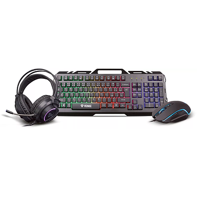 3 In 1 Yenkee YGS 01 Inferno Gaming Set Black