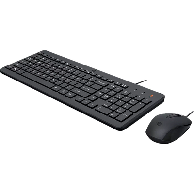 2 In 1 HP Wired Keyboard 150 With Mouse Combo - Black