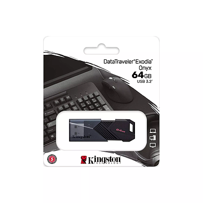 Flash Drive Kingston DataTraveler Exodia Onyx 64GB USB 3.2 (DTXON/64GB) Black
