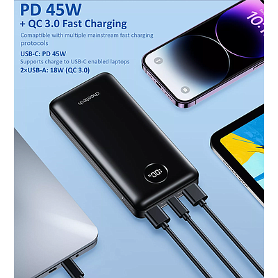 Powerbank Choetech B653 PD45W 20000mAh - Black