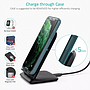Choetech Fast Wireless Charging Stand T555-F 15W Black