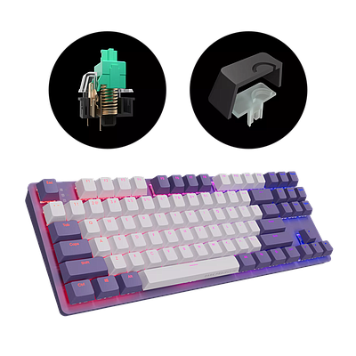 Gaming Keyboard Dark Project One KD87A G3MS Mech. RGB - Violet + White