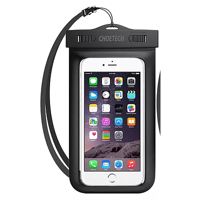 2x Choetech Universal Waterproof Bags Black + Pink (WPC007)