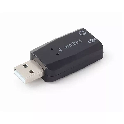 USB Sound Card Adapter Gembird (SC-USB2.0-01) "Virtus Plus" - Black