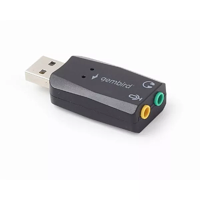 USB Sound Card Adapter Gembird (SC-USB2.0-01) "Virtus Plus" - Black