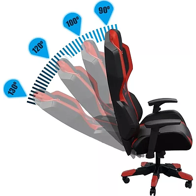 Gaming Chair E-Blue Auroza (EEC410BRAA-IA) - Black + Red