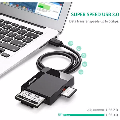 All In One Card Reader UGREEN CR125 (30333) 0.5m - Black
