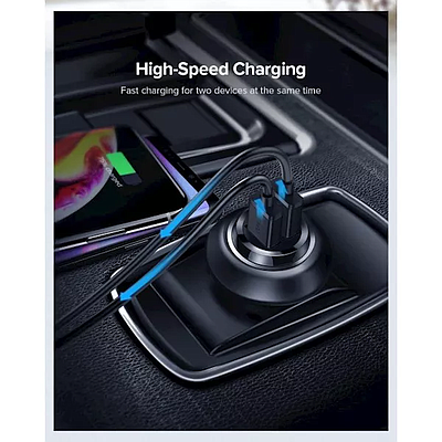 Car Charger UGREEN EDO18 (50875) Dual USB - Black