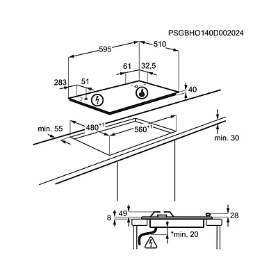 Built-In Hob Electrolux KGS64562SX Silver