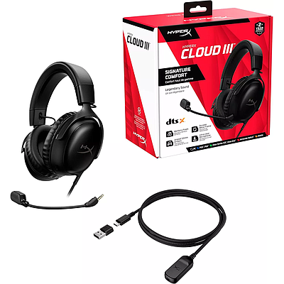 Gaming Headset HyperX Cloud III Black/Red (727A9AA)