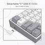 Gaming Keyboard Redragon K617 Fizz - Grey + White