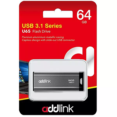 Flash Drive Addlink U65 64GB USB 3.1 (AD64GBU65G3) - Space Gray