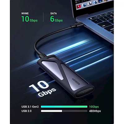 External Hard Drive Ugreen 10903 USB-C to M.2 NGFF 5G Enclosure A TO C Cable 50cm