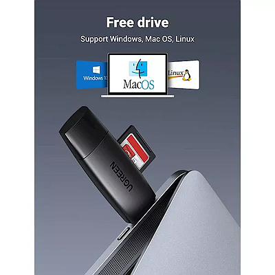 Multifunction Card Reader Ugreen CM304 (80191) Black