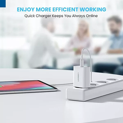 Fast Charging Power Adapter UGREEN CD137 (60450) With PD 20W - White