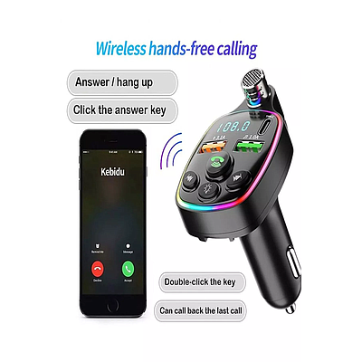 Car FM Transmitter Kensa (KT-326) LED - Black