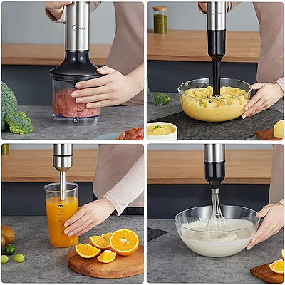 Hand Blender Midea MJ-BH1001W Black / Silver