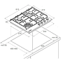 Built-In Hob Silverline FS 63 X Silver