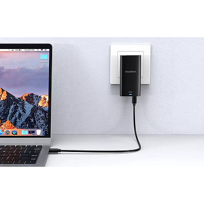 Wall Charger Choetech PD6011 67W Type-C And USB Type-A - Black