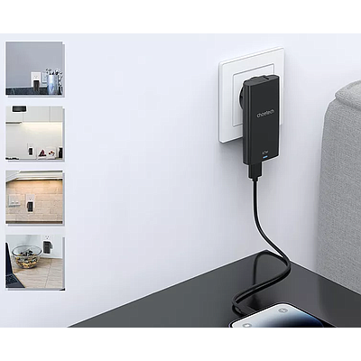 Wall Charger Choetech PD6011 67W Type-C And USB Type-A - Black