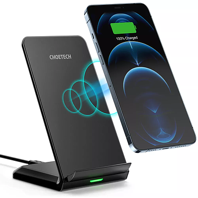 Wireless Fast Charging Stand Choetech T524-F 15W - Black