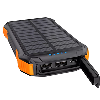 Powerbank Choetech B659 10000mAh Solar Power - Black + Orange