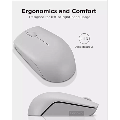Mouse Lenovo 300 Wireless Compact (GY51L15678) - Arctic Grey